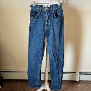 Reformation Teigen High Cigarette Straight Denim Button up Jeans size 23